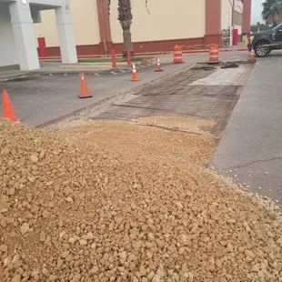 a pile of gravel