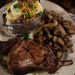 Cajun Crown Cut Pork Chops Dinner Special