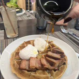 food, waffles