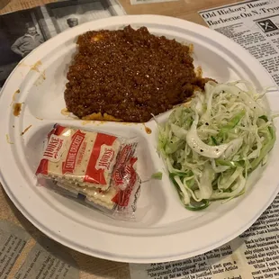 Tamales covered with chili - very good!