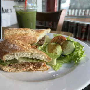 Steak Sandwich &amp; Matcha lemonade