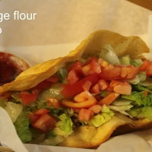 large flour taco