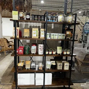 Coffee selection to purchase and take home.