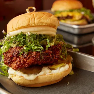 Hot Dipped Fried Chicken Sandwich