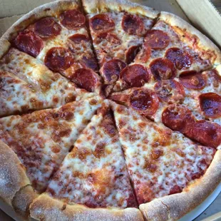 This was a large pizza but seemed more like a Medium...was not bad...better than Little Caesar 4.14.16