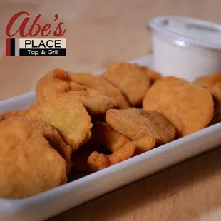 Fried Pickles at Abe's Place! Served with Ranch!