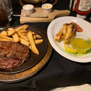 8oz Ribeye with a 6oz Lobster Tail!! To die for!!