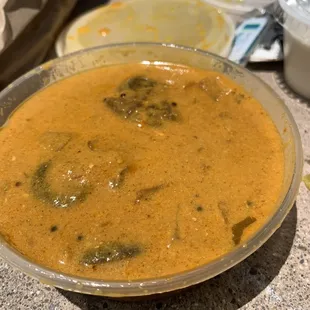 Eggplant curry in the thali