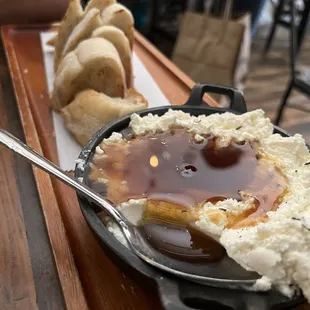 Ricotta &amp; Local Honey (requested bread just lightly toasted, and it was amazing!)