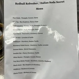 Secret menu