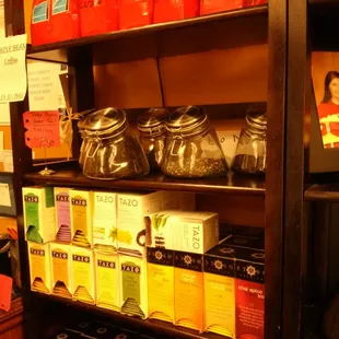 Teas by the cash register