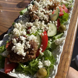 Greek Salad with Kefta