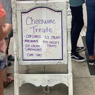 Outside signage - Homemade CHEERWINE treats