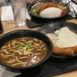 Curry Noodle with cheese katsu