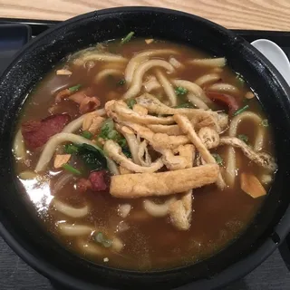Bacon Spinach Curry Noodle