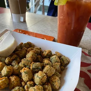 Fried okra, Smoky Maria