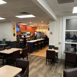 a view of the dining area