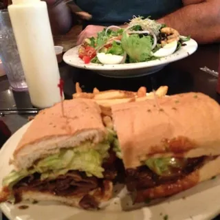 Two Napkin Roast Beef Poboy