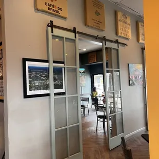 the inside of a restaurant