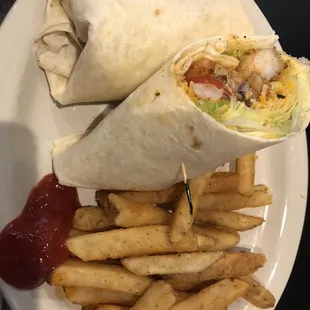 Southwest shrimp wrap