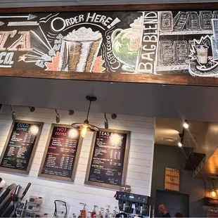 menus on the wall