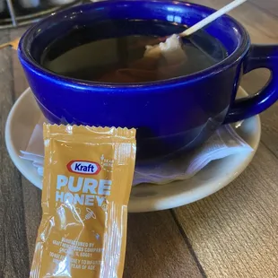 Organic tea - with mass produced honey. Really?