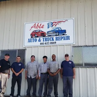 Meet the team behind the repairs at Able Auto and Tuck Repair! Whether you need oil changes or new tires - call us today!