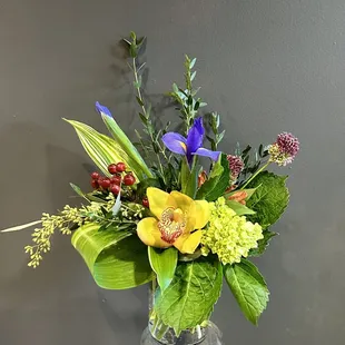 Bright fall designer small vase