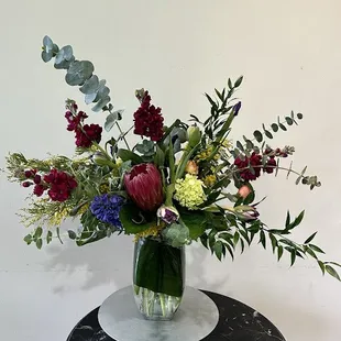 Brights with protea garden design