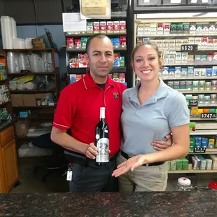 a man and a woman in a store