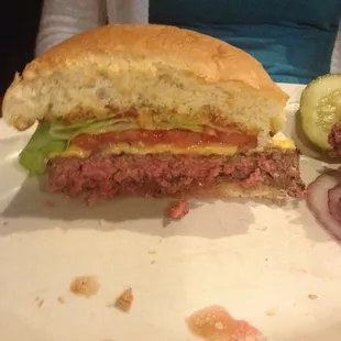 Perfectly cooked burger!!