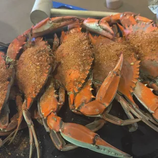 a pile of crabs