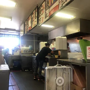 a man preparing food