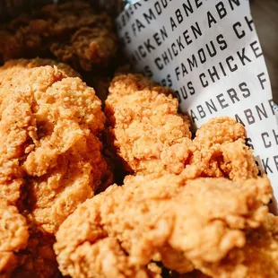 a basket of fried chicken