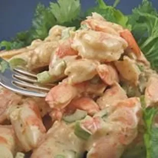 a close up of a salad