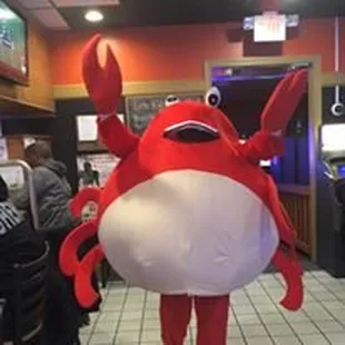 a man in a crab costume