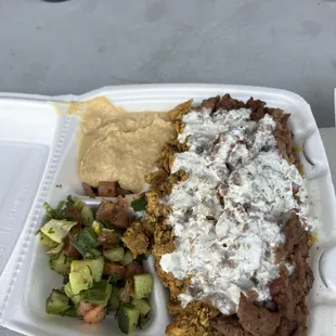 Mix Gyro and Chicken Shawarma Plate