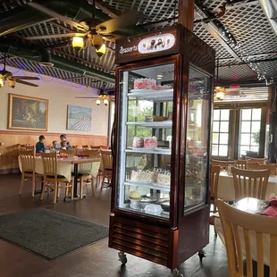 Cute dessert case front and center when you walk in. ALL desserts are excellent!!