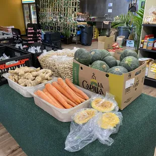 a variety of fruits and vegetables