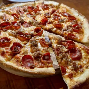 Large Pepperoni and Sausage Pizza
