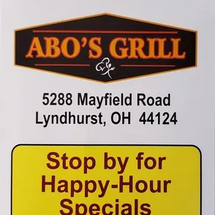 a sign for a restaurant
