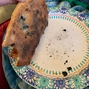 Burnt pizza