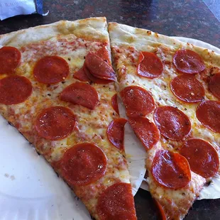 Pepperoni slices.