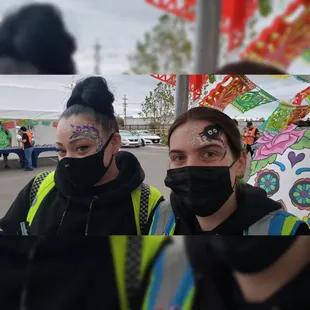 Amazon employees at Dia de los Muertos celebration
