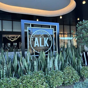 the entrance to the restaurant