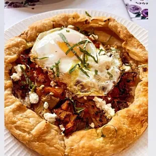 Heirloom Tomato Galette and Egg