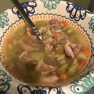 Lemon Chicken Orzo soup