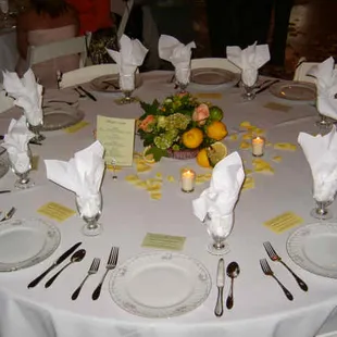 Lemon &amp; White Place Setting
