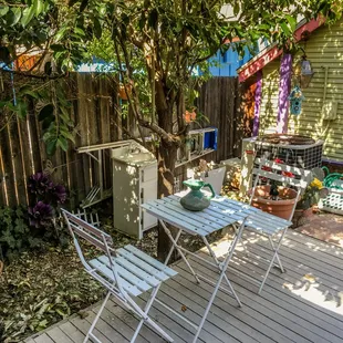 Little Red House Studio private patio.