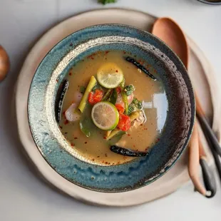 Thai Lemongrass Soup or Tom Yum Soup.